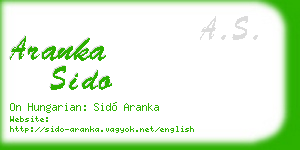 aranka sido business card
