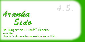 aranka sido business card